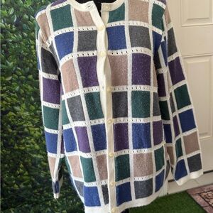 Colorful Checkered Women's Sweater p82